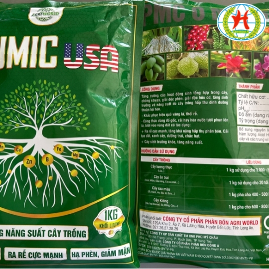 Humic USA Agri World Đông Á (Gói 1kg)